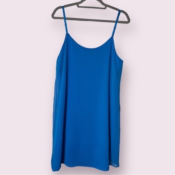 Alice + Olivia Blue Spaghetti Strap Dress - Picture 1 of 7